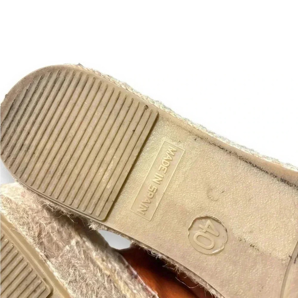 Shoe The Bear Orchid Tan Leather Wedge Espadrille Heeled Sandals Size 8.5 - Picture 12 of 14